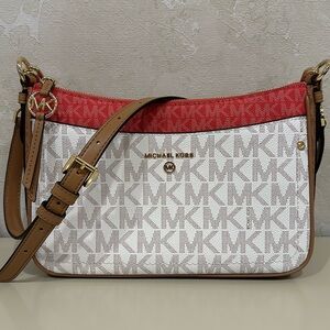 MICHAEL Michael KORS Jet Set Charm Logo Top Zip Pochette Crossbody